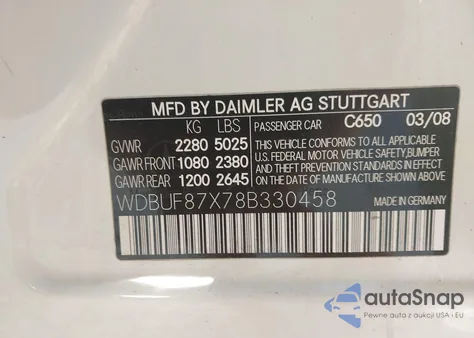 2008 Mercedes-Benz E 350 4Matic из США, поврежденный, VIN WDBUF87X78B330458